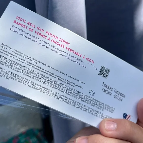 Color Street Timeless Turquoise-Glittery Teal Nail Strips - Picture 9 of 9